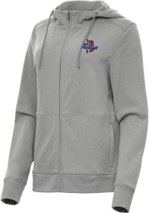 Womens Tulsa Golden Hurricane Grey Antigua Seeker Light Weight Jacket