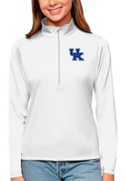 Antigua Kentucky Wildcats Womens White Tribute Long Sleeve Pullover