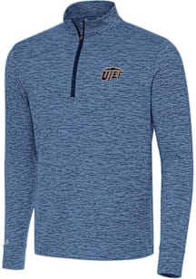 Antigua UTEP Miners Mens Navy Blue Cause Long Sleeve Qtr Zip Pullover