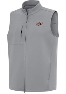 Antigua UTEP Miners Mens Grey Demand Sleeveless Jacket