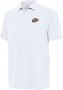 Antigua UTEP Miners Mens White Era Short Sleeve Polo