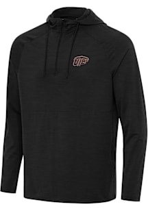 Antigua UTEP Miners Mens Black Spikes Long Sleeve Qtr Zip Pullover