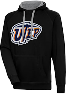Antigua UTEP Miners Mens Black Full Front Victory Long Sleeve Hoodie