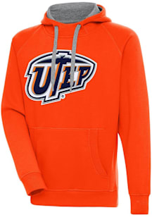 Antigua UTEP Miners Mens Orange Full Front Victory Long Sleeve Hoodie
