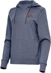 Antigua UTEP Miners Womens Navy Blue Justice Hooded Sweatshirt