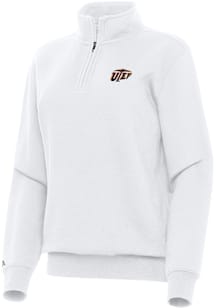 Antigua UTEP Miners Womens White Victory Qtr Zip