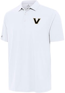 Antigua Vanderbilt Commodores Mens White Era Short Sleeve Polo