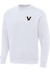 Antigua Vanderbilt Commodores Mens White Victory Long Sleeve Crew Sweatshirt