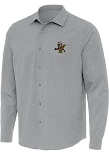 Antigua Vermont Catamounts Mens Grey Exposure Long Sleeve Dress Shirt
