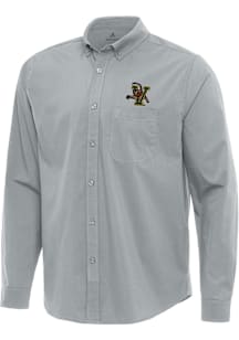 Antigua Vermont Catamounts Mens Grey Flight Long Sleeve Dress Shirt