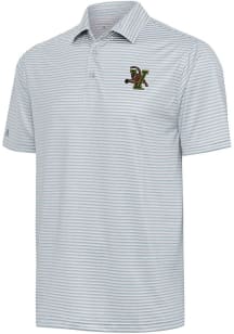 Antigua Vermont Catamounts Mens Grey Skills Short Sleeve Polo