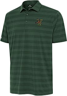 Antigua Vermont Catamounts Mens Green Tunnel Short Sleeve Polo