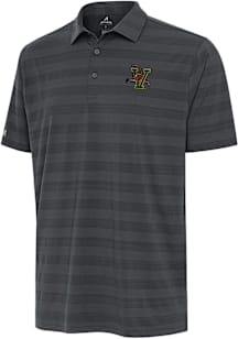 Antigua Vermont Catamounts Mens Grey Tunnel Short Sleeve Polo