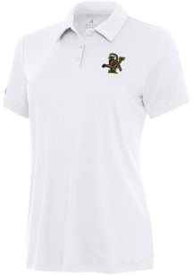 Antigua Vermont Catamounts Womens White Reprocess Recycled Short Sleeve Polo Shirt