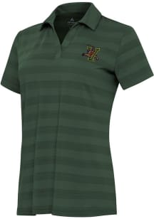 Antigua Vermont Catamounts Womens Green Tunnel Short Sleeve Polo Shirt