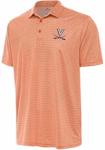 Antigua Virginia Cavaliers Mens White Rings Short Sleeve Polo