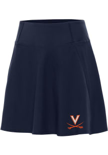 Antigua Virginia Cavaliers Womens Navy Blue Chip Skort Skirt
