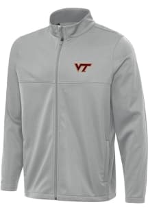 Antigua Virginia Tech Hokies Mens Grey Links 2 Light Weight Jacket