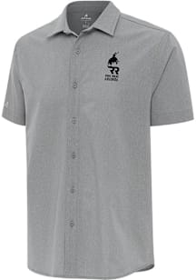 Antigua Arizona Ridge Riders Mens Grey Activate Short Sleeve Dress Shirt