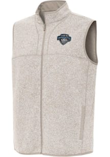 Antigua Carolina Cowboys Mens Oatmeal Fortune Sleeveless Jacket