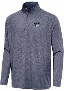 Antigua Carolina Cowboys Mens Navy Blue Hunk Long Sleeve Qtr Zip Pullover