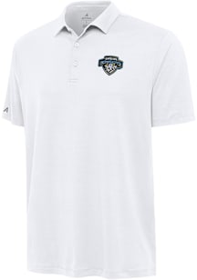 Antigua Carolina Cowboys Mens White Reprocess Recycled Short Sleeve Polo