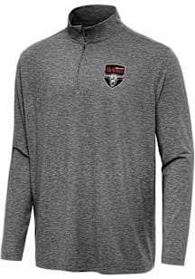 Antigua Kansas City Outlaws Mens Black Alternate Hunk Long Sleeve Qtr Zip Pullover