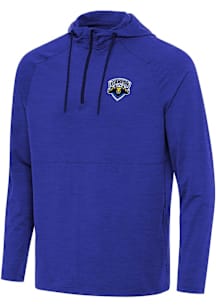 Antigua Nashville Stampede Mens Blue Spikes Long Sleeve Qtr Zip Pullover