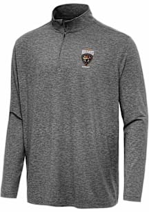 Antigua Texas Rattlers Mens Black Hunk Long Sleeve Qtr Zip Pullover