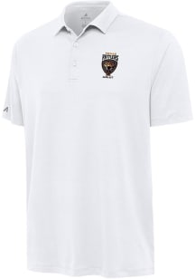 Antigua Texas Rattlers Mens White Reprocess Recycled Short Sleeve Polo