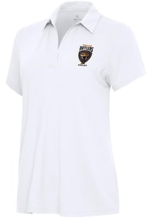 Antigua Texas Rattlers Womens White Era Short Sleeve Polo Shirt