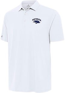 Antigua Nevada Wolf Pack Mens White Era Short Sleeve Polo