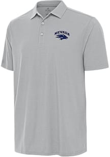 Antigua Nevada Wolf Pack Mens Grey Era Short Sleeve Polo