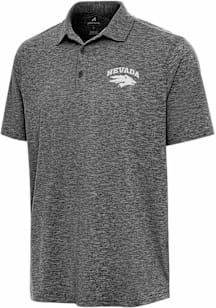 Antigua Nevada Wolf Pack Mens Black Par 3 Short Sleeve Polo