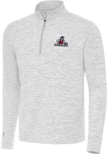 Antigua New Mexico State Aggies Mens Grey Cause Long Sleeve Qtr Zip Pullover