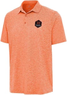 Antigua Houston Dynamo Mens Orange Par 3 Short Sleeve Polo