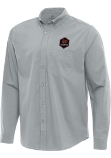 Antigua Houston Dynamo Mens Grey Flight Long Sleeve Dress Shirt