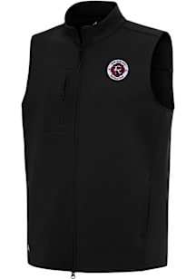 Antigua New England Revolution Mens Black Demand Sleeveless Jacket