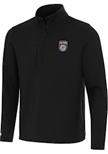 Antigua San Diego FC Mens Black Insider Long Sleeve Qtr Zip Pullover