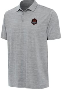 Antigua Houston Dynamo Mens Grey Layout Short Sleeve Polo