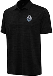 Antigua Vancouver Whitecaps FC Mens Black Layout Short Sleeve Polo