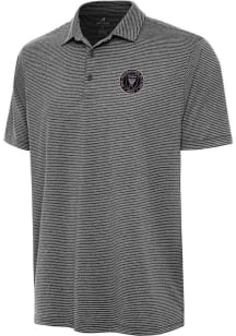 Antigua Inter Miami CF Mens Black Scheme Short Sleeve Polo