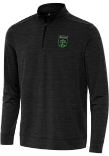 Antigua Austin FC Mens Black Bright Long Sleeve Qtr Zip Pullover
