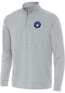 Antigua Montreal Impact Mens Grey Bright Long Sleeve Qtr Zip Pullover