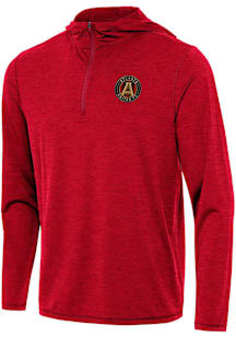 Antigua Atlanta United FC Mens Red Tidy Long Sleeve Qtr Zip Pullover