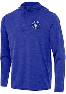 Antigua Montreal Impact Mens Blue Tidy Long Sleeve Qtr Zip Pullover