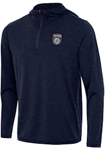 Antigua San Diego FC Mens Navy Blue Tidy Long Sleeve Qtr Zip Pullover