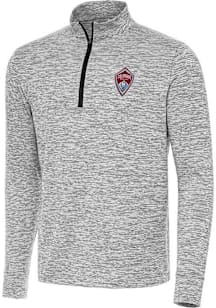 Antigua Colorado Rapids Mens Black Cause Long Sleeve Qtr Zip Pullover