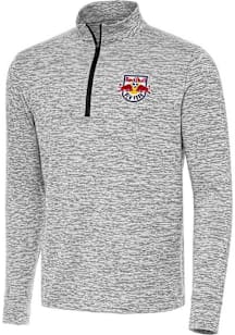 Antigua New York Red Bulls Mens Black Cause Long Sleeve Qtr Zip Pullover