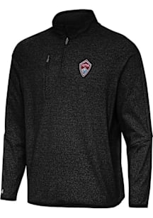 Antigua Colorado Rapids Mens Black Certain Long Sleeve Qtr Zip Pullover